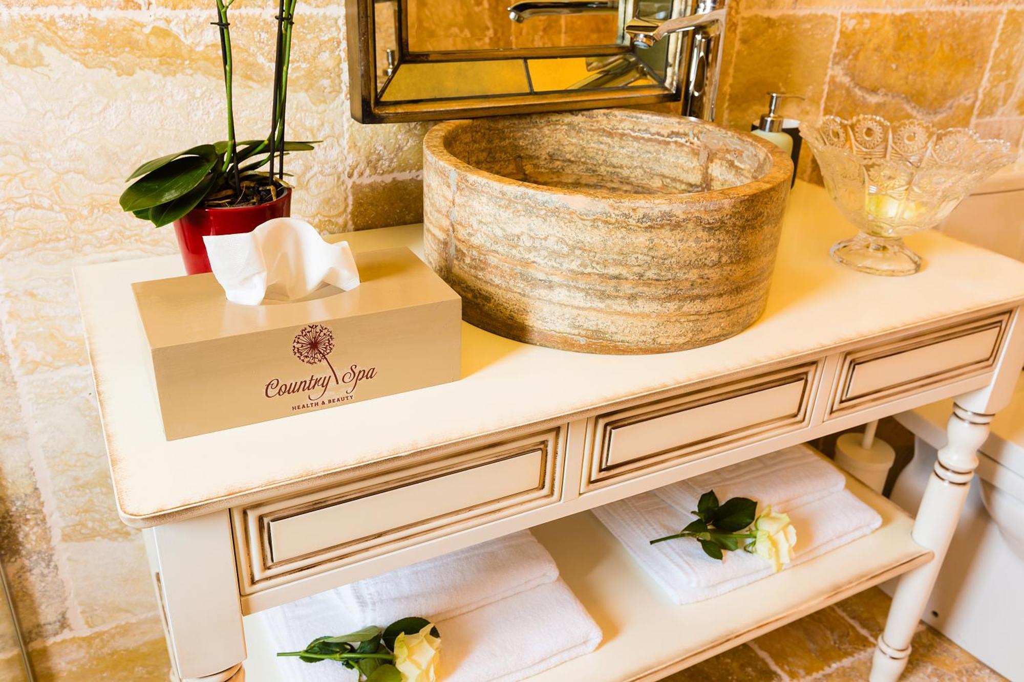 Country Spa Retreat Snagov Ngoại thất bức ảnh A stone sink